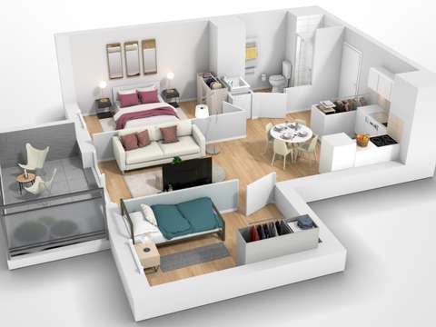 Location appartement 3 pièces Saint-Malo 35