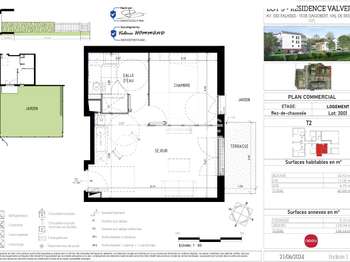 Location Appartement 2 piècesVal-de-Reuil