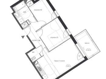 Location Appartement 3 piècesVertou