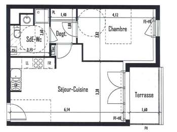 Location Appartement 2 piècesVertou