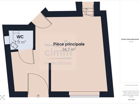 Bureaux et commerces 1 pièce