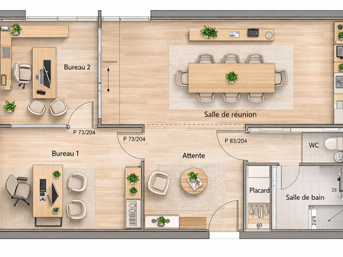 Divers locations 3 pièces