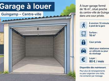 Location Garage box et parking 16 m&sup2;Guingamp