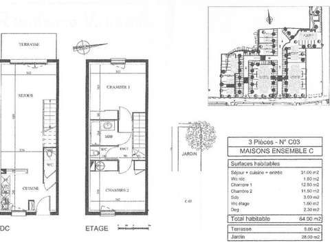 Location maison 3 pièces Location maison 3 pièces