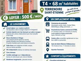 Location Maison 3 chambresSaint-Étienne
