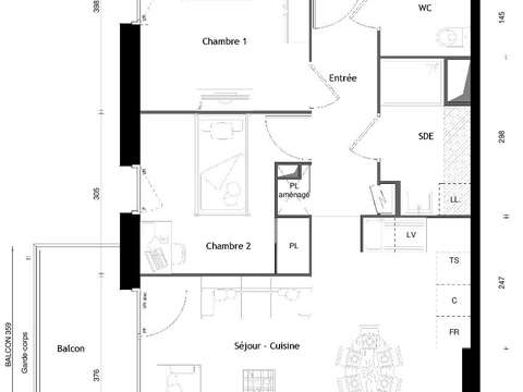 Vente appartement 3 pièces