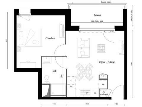 Vente appartement 2 pièces