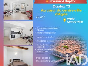 Vente Appartement 3 piècesAgde