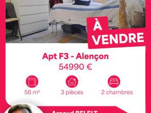 Vente Appartement 3 piècesAlençon Courteille