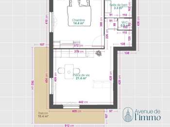 Vente Appartement 2 piècesAngers Saint-Serge