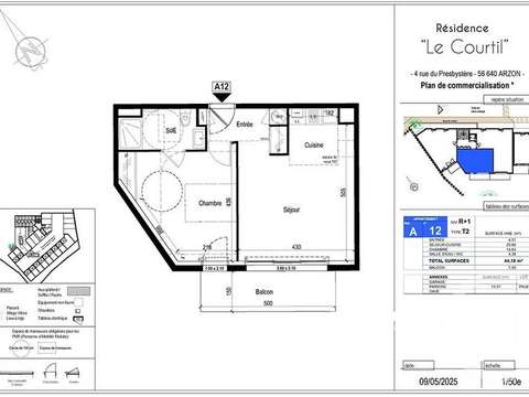 Vente appartement 2 pièces Arzon 56