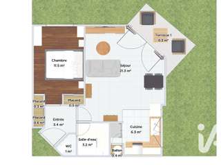 Vente appartement 2 pièces Vente appartement 2 pièces