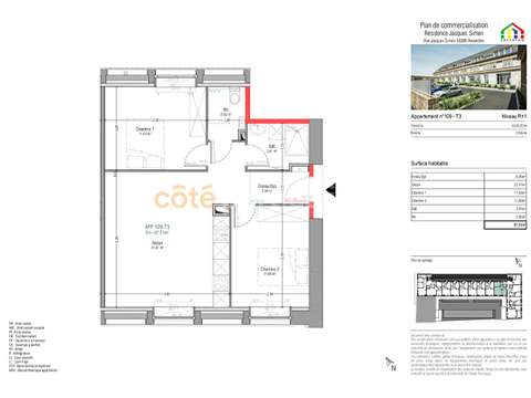 Vente appartement 3 pièces