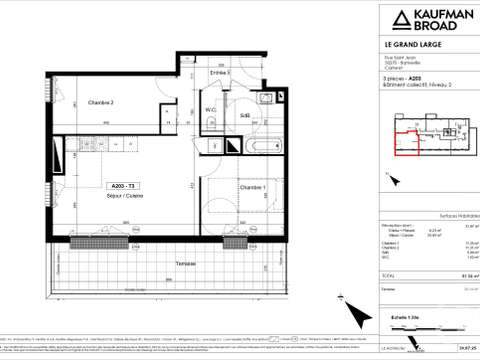 Vente appartement 3 pièces Barneville-Carteret 50