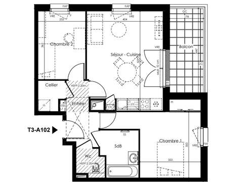 Vente appartement 3 pièces Basse-Goulaine 44