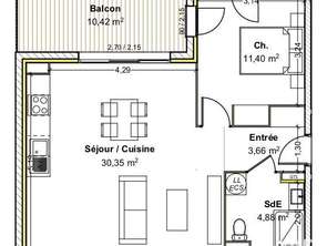 Vente Appartement 2 piècesBelleville