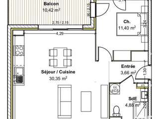 Vente appartement 2 pièces
