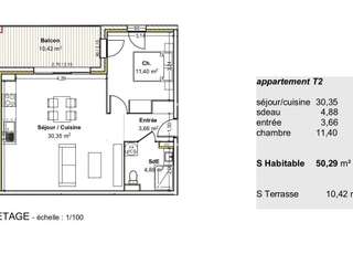 Vente appartement 2 pièces