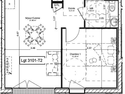 Vente appartement 2 pièces Vente appartement 2 pièces