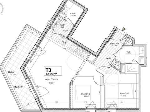 Vente appartement 3 pièces