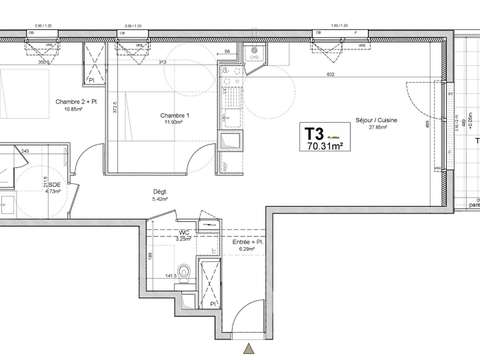 Vente appartement 3 pièces