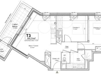 Vente appartement 3 pièces