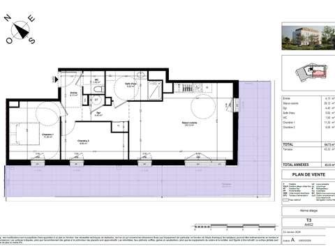 Vente appartement 3 pièces