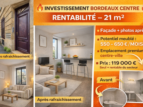 Vente Studio 1 pièce Bordeaux 33