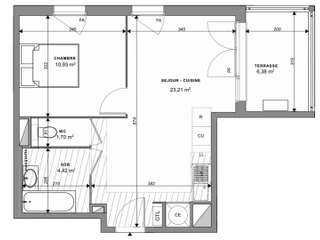 Vente appartement 2 pièces