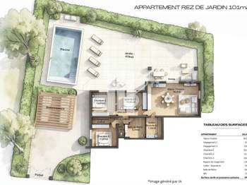 Vente appartement 4 pièces Boulouris 83
