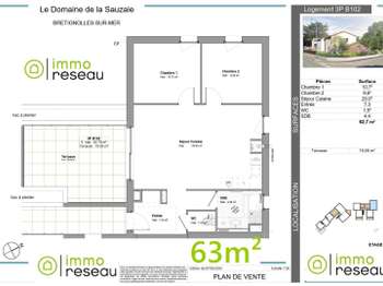Vente appartement 3 pièces