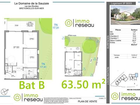 Vente appartement 3 pièces