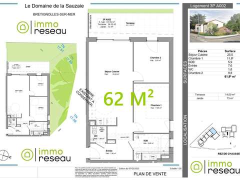 Vente appartement 3 pièces