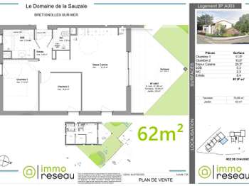 Vente appartement 3 pièces
