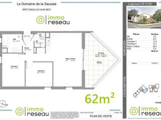 Vente appartement 3 pièces