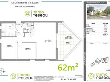 Vente appartement 3 pièces