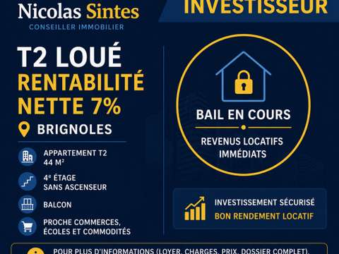 Vente appartement 2 pièces Brignoles 83