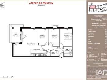 Vente Appartement 4 piècesBruges
