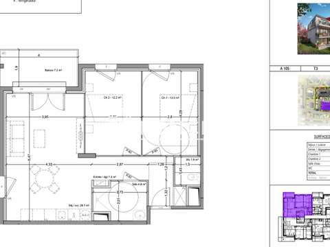 Vente appartement 3 pièces Vente appartement 3 pièces