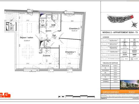 Vente appartement 3 pièces
