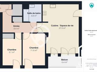 Vente appartement 3 pièces
