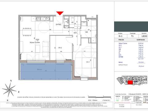 Vente appartement 3 pièces