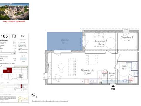 Vente appartement 3 pièces