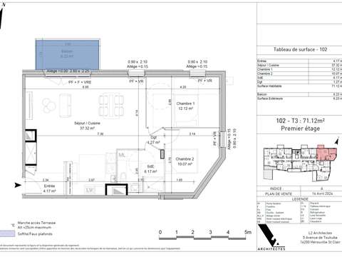 Vente appartement 3 pièces