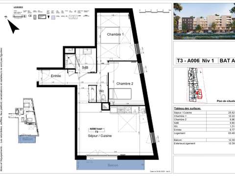 Vente appartement 3 pièces