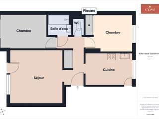 Vente appartement 3 pièces