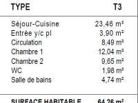 Vente appartement 3 pièces Vente appartement 3 pièces