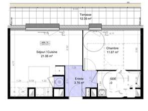 Vente Appartement 2 piècesCarpiquet
