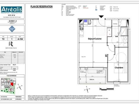 Vente appartement 2 pièces Carquefou 44