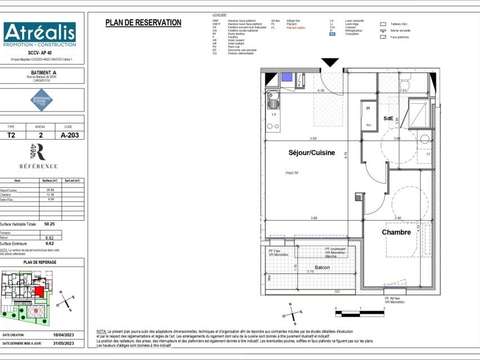 Vente appartement 2 pièces Carquefou 44
